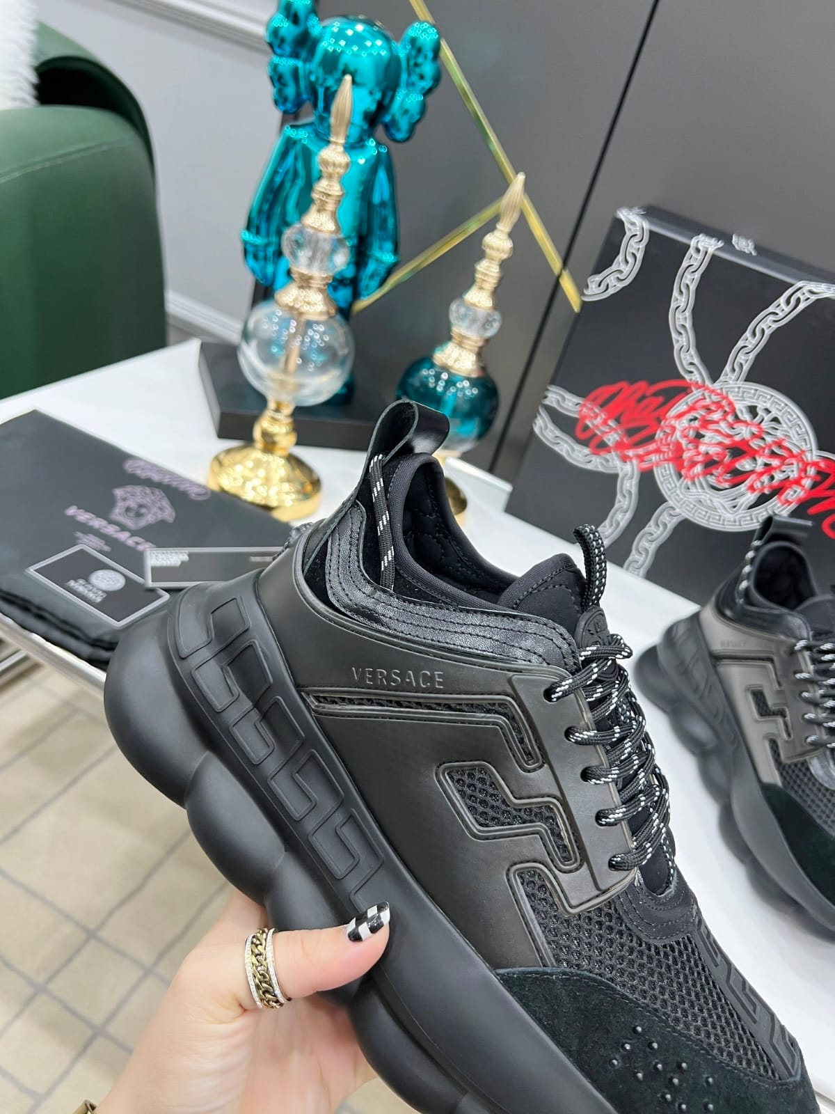 Versace Chain Reaction Negru Premium [Full-Box]